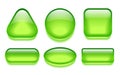 Green glass web buttons Royalty Free Stock Photo