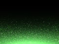 Green glitter confetti particles light background