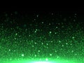 Green glitter shine particles bokeh background