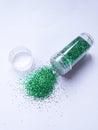 Green glitters Royalty Free Stock Photo