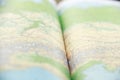Green global map book Royalty Free Stock Photo
