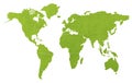 Green Global map isolated Royalty Free Stock Photo