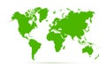 Green global world. Map world environmental. Sustainable business. Planet earth conservation isolated on background. Environment f