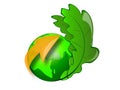 Green globe icon Royalty Free Stock Photo