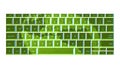 Green globe keyboard Royalty Free Stock Photo