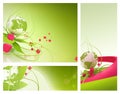 Green globe spring abstract Royalty Free Stock Photo