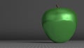Green glossy apple
