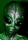 Green Man glow Alien Face