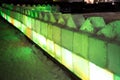 green glow of ice , ice wall Royalty Free Stock Photo