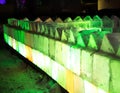 green glow of ice , ice wall Royalty Free Stock Photo