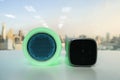 Green glow smart music light with wireless speaker