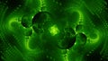 Green glowing alien technology computer generated abstract background