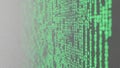 Green glowing code on a dark screen Royalty Free Stock Photo