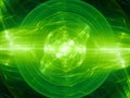 Green glowing fusion with plasma force field Royalty Free Stock Photo