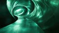 Green glowing futuristic tunnel with swirling motion effect Royalty Free Stock Photo
