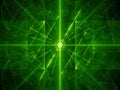 Green glowing laser beams background