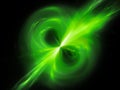 Green glowing magnetic field in space Royalty Free Stock Photo