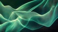 Green glowing particle wave abstract digital background Royalty Free Stock Photo