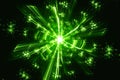 Green glowing quantum fractal