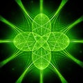 Green glowing quantum harmony