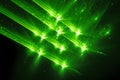 Green glowing quantum weapon abstract background