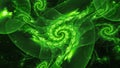 Green glowing spiral quantum Royalty Free Stock Photo