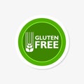 Green Gluten free sticker icon Royalty Free Stock Photo