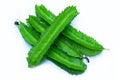 Green Goa-bean Leguminosae vegetable on white background Royalty Free Stock Photo