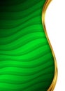 Green and gold abstract background template for website, banner, business card Royalty Free Stock Photo