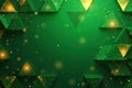 Green gold abstract triangle pattern festive holiday background graphic paper Royalty Free Stock Photo