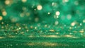 green and gold bokeh background