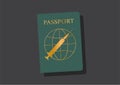 Green vaccine passport vector illustration