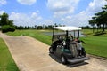 Green Golf Carts Royalty Free Stock Photo