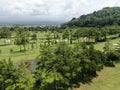 Green golf course in Magelang, Central Java