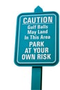 Green golf sign.