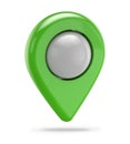 Green gps icon (pointer) Royalty Free Stock Photo