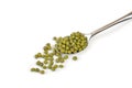 Green gram or Mung beans on white background