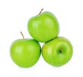 Green granny smith apple isolated on white Royalty Free Stock Photo