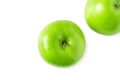 Green Granny smith apples isolated on white background Royalty Free Stock Photo