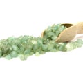 Green granulate for bathing Royalty Free Stock Photo