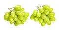 Green grape bunch isolated on white background Royalty Free Stock Photo