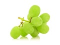 Green grape bunch isolated on white background cutout Royalty Free Stock Photo