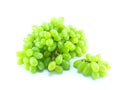 Green grape bunch isolated on white Royalty Free Stock Photo