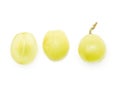 Green grape isolated on white Royalty Free Stock Photo