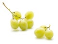 Green grape isolated on white Royalty Free Stock Photo