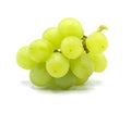 Green grapes bunch isolated on white background,Closeup Royalty Free Stock Photo