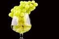 Green grapes close-up Royalty Free Stock Photo