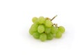 Green grapes isolated on white background Royalty Free Stock Photo