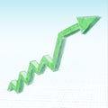Green graph arrow Royalty Free Stock Photo