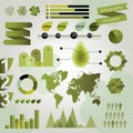 Green Graphic Elements For Infographics.